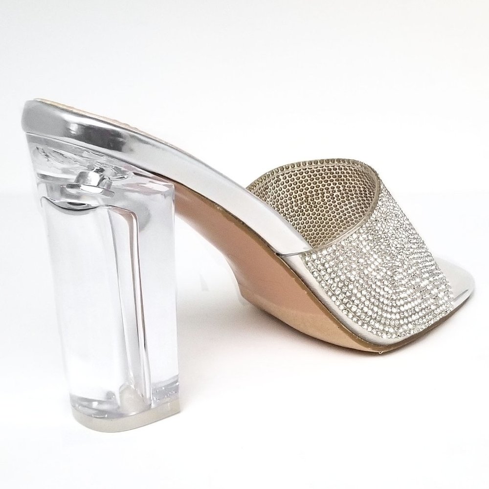 Delicacy Sparkling Silver Heels - Picture 3 of 4